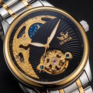 SEWOR Gold Relogio Masculino