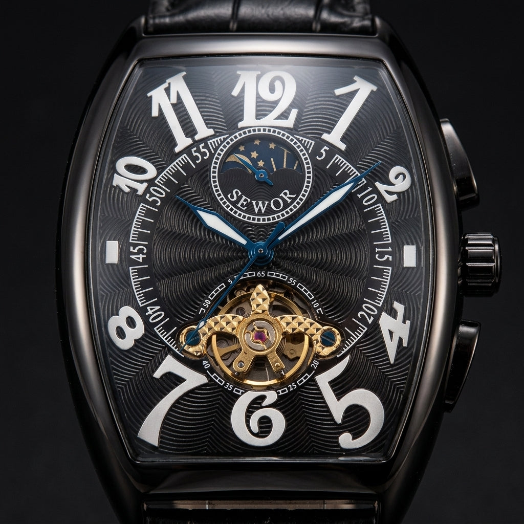 Sewor Watches Moon Phase Tourbillon