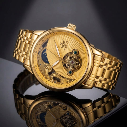 SEWOR Gold Relogio Masculino