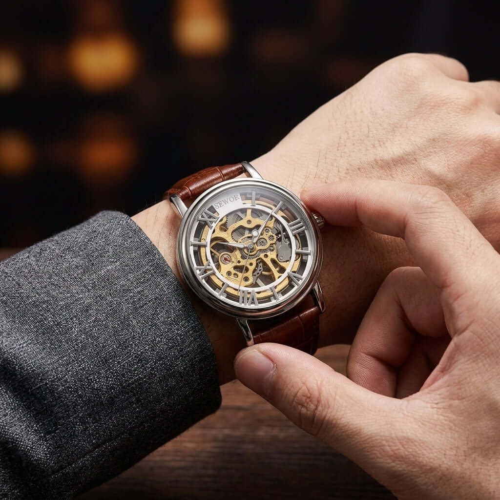 SEWOR Casual Watch Hand Wind Wristwatches