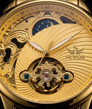 SEWOR Gold Relogio Masculino