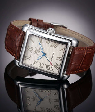 SEWOR Watches Gold Rectangle Automatic Mechanical Watches