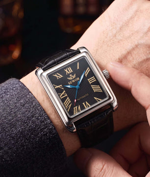 SEWOR Watches Gold Rectangle Automatic Mechanical Watches