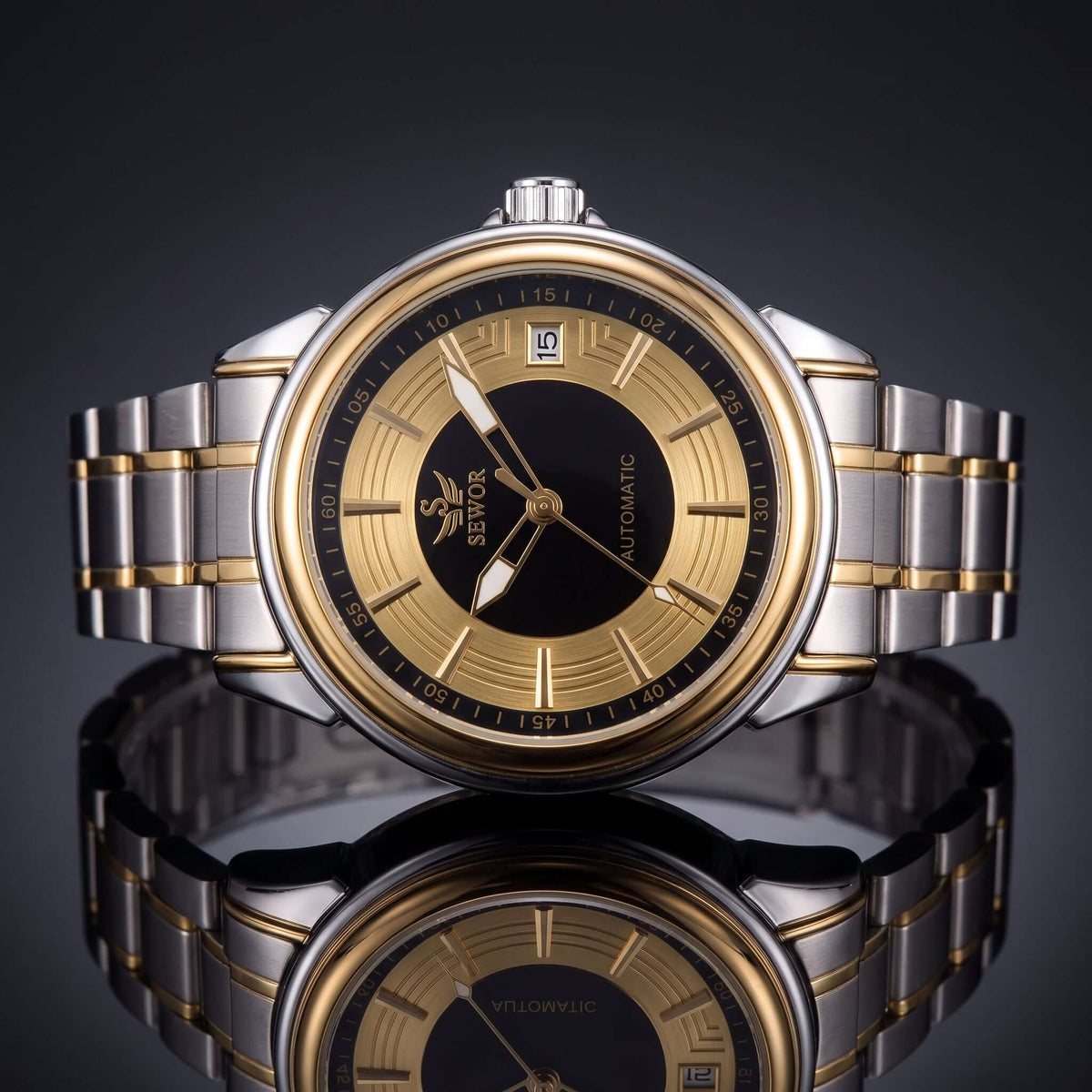 Sewor Watch Luxury Gold Mechanical Watches