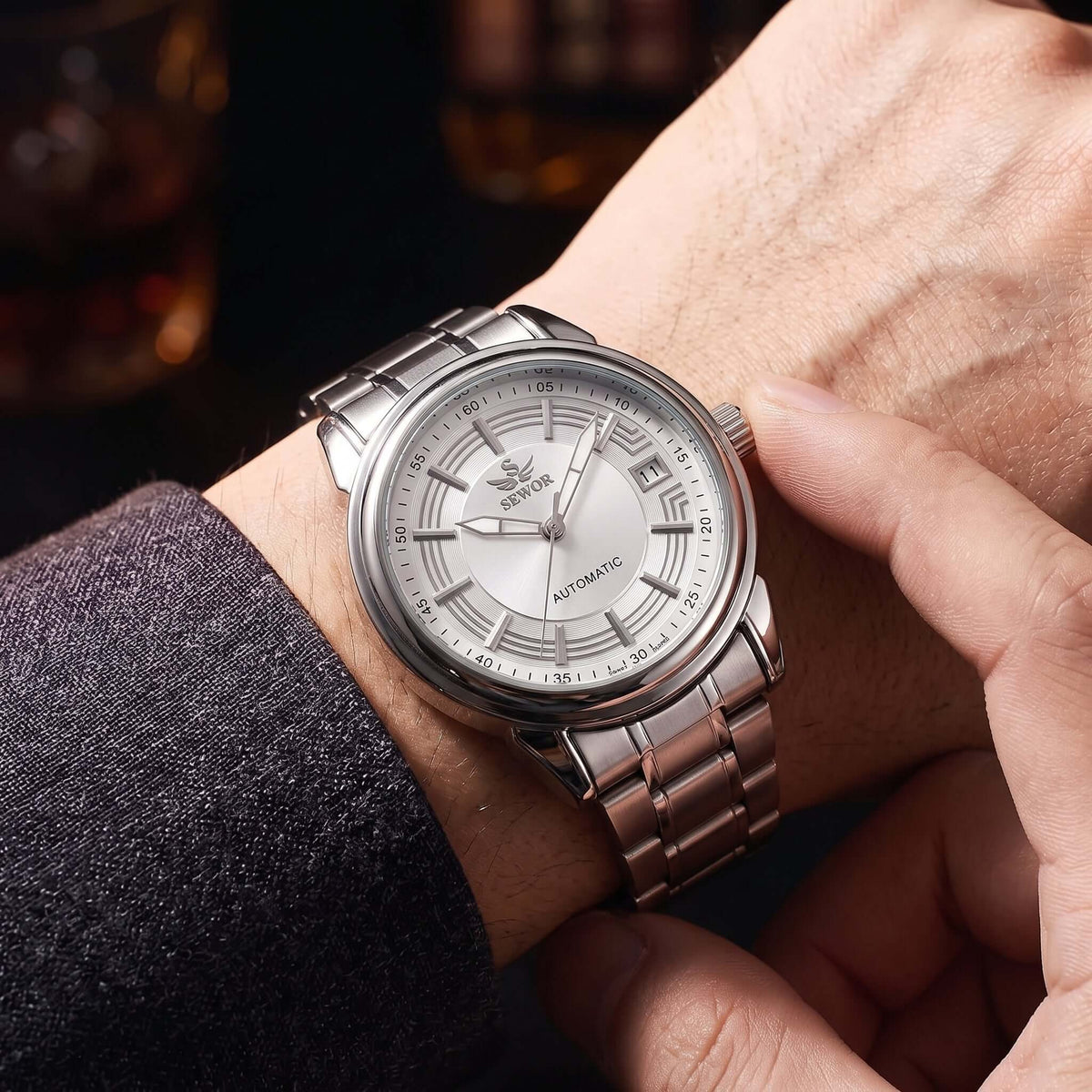 Sewor Watch Luxury Gold Mechanical Watches