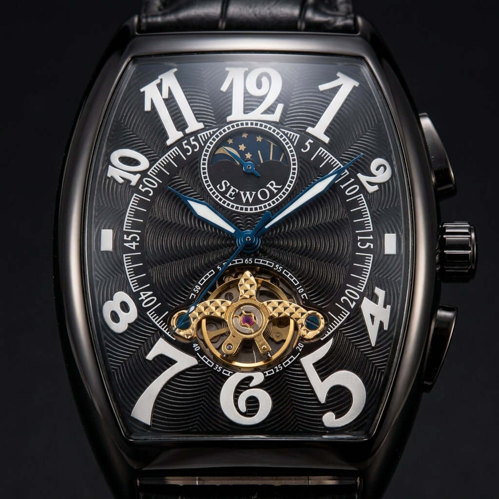 Sewor Watches Moon Phase Tourbillon